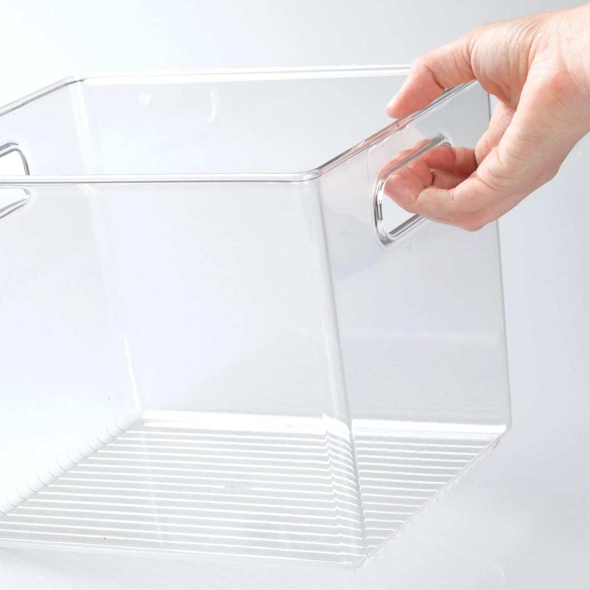 Clear 8 Pack Plastic Storage Organizer Bin Basket with Handle X837250
