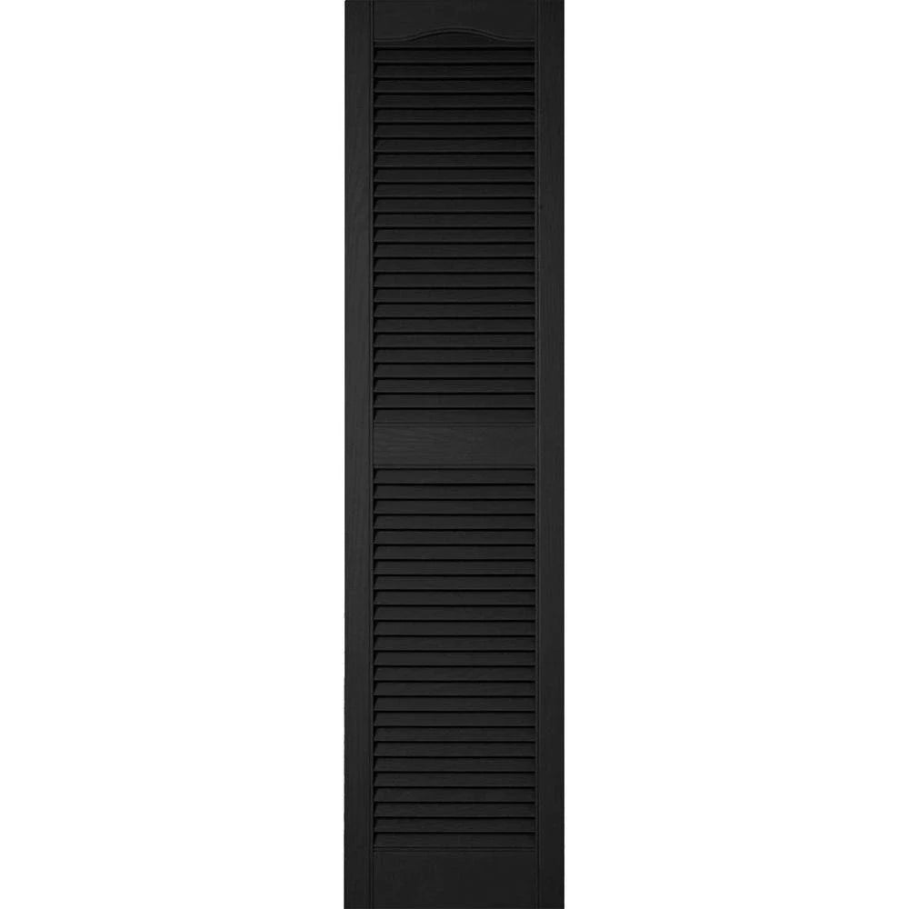 Black Vinyl Open Louver Shutters S443031