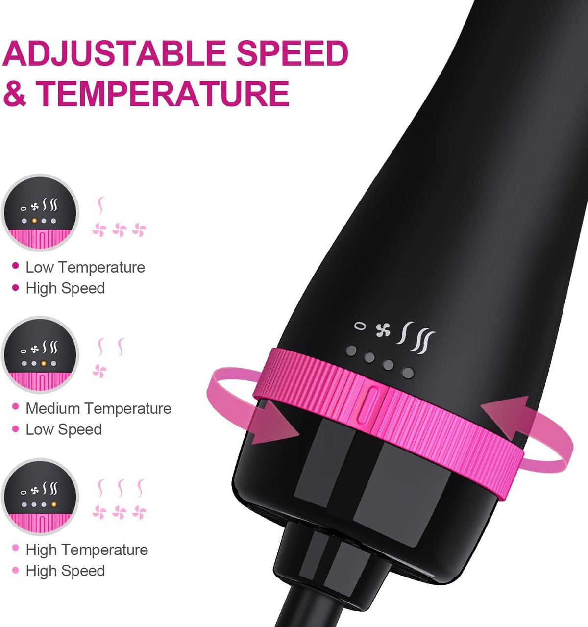 4 in 1 Hot Negative Ion Anti-Frizz Blowout Hair Dryer Brush G114