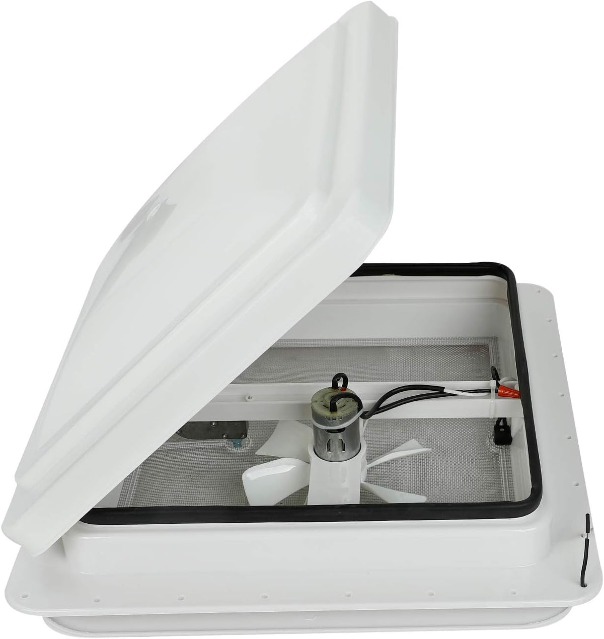 14 RV Roof Vent with 12V Fan White Lid M10776