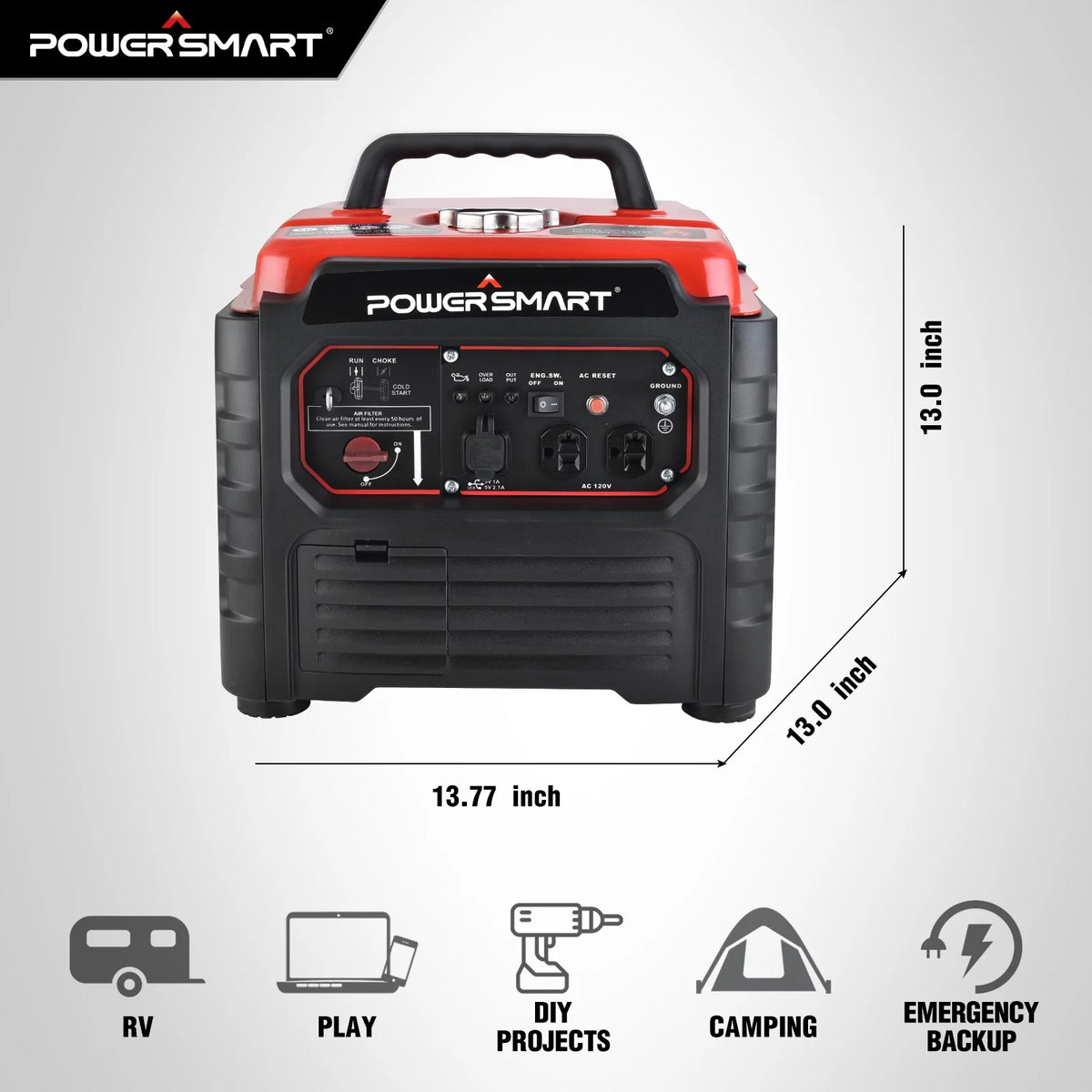 1500 Watt Portable Gas Power Inverter Generator T35443