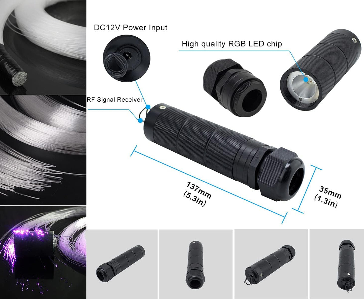 6W Bluetooth RGBW Fiber Optic Star Ceiling Kit with Remote V8825