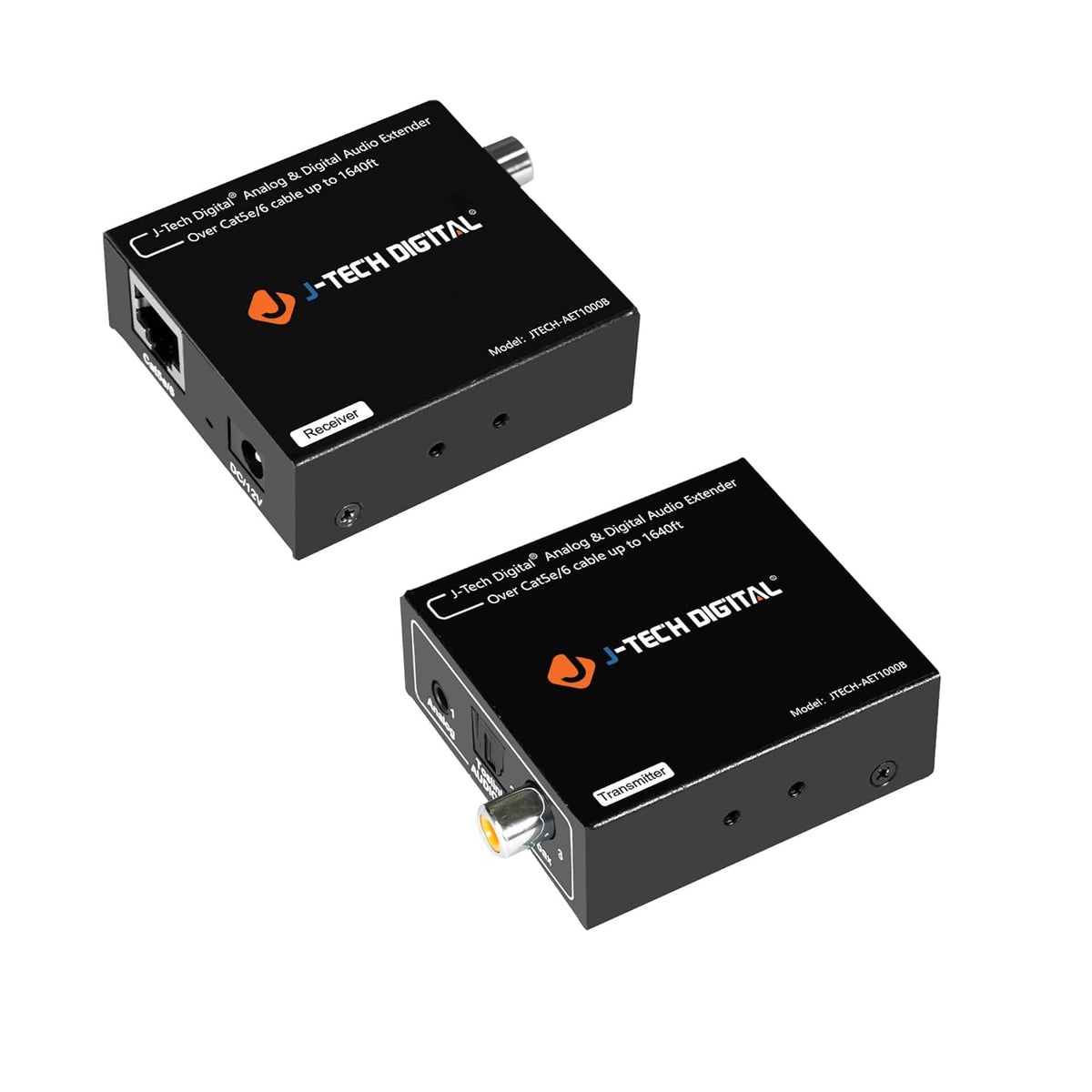 Analog & Digital Audio Extender Converter Over Single Cat5e/6 up to 1640 FT D772738