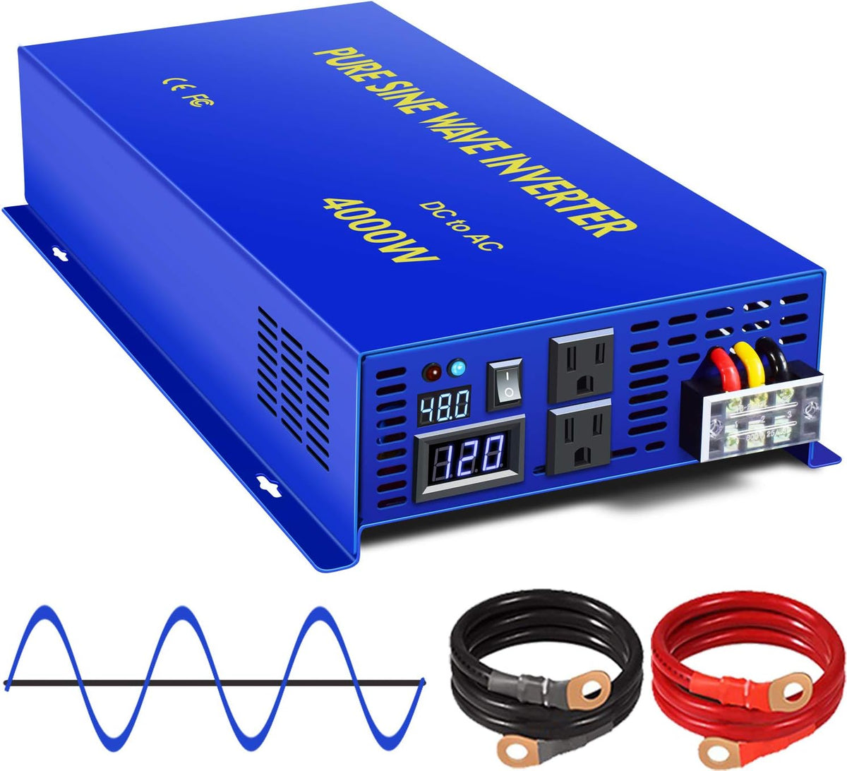 4000 Watt 48V to 110V 120V Pure Sine Wave Power Inverter I4757