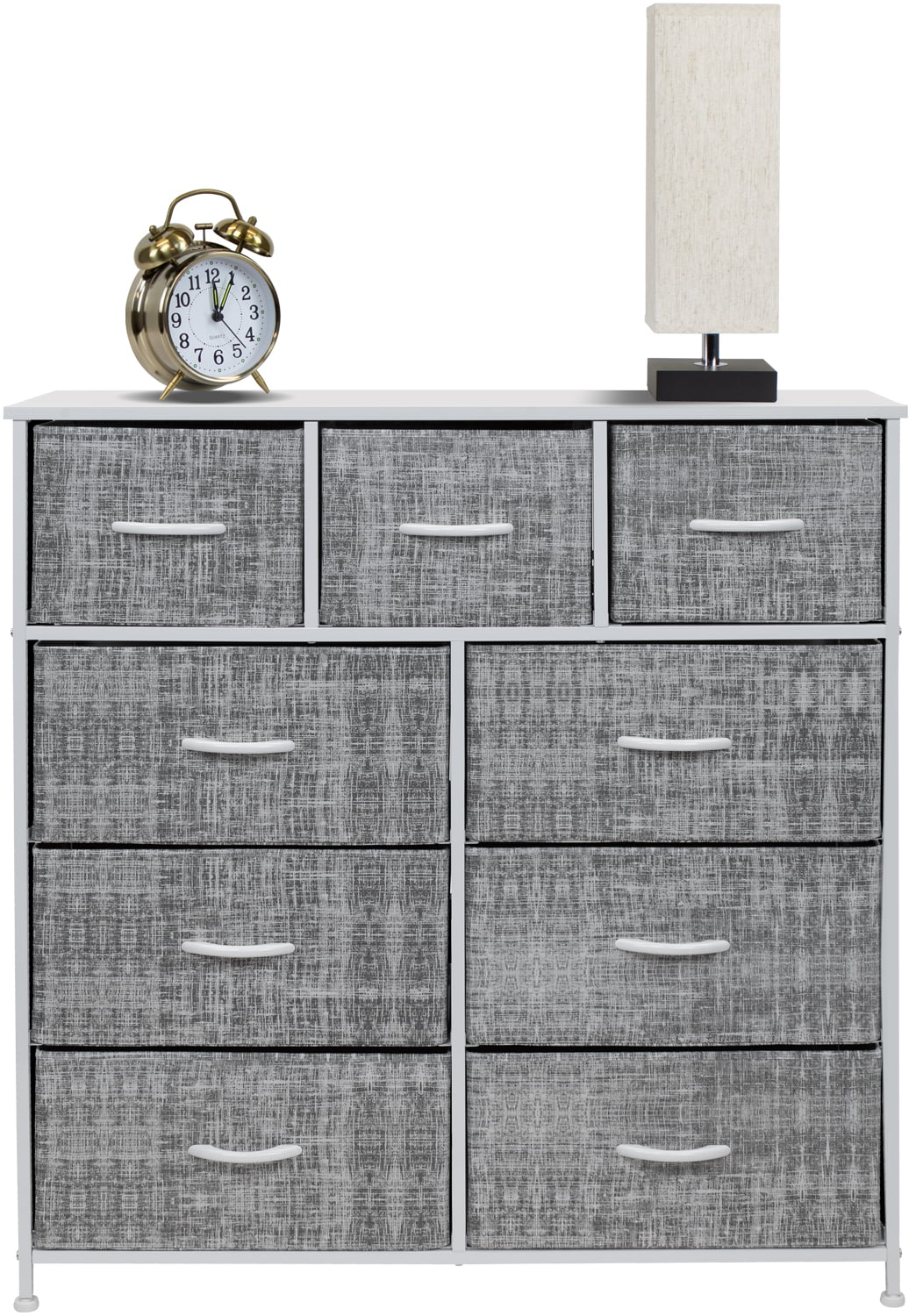 9 Drawer Fabric Dresser with Steel Frame O8474