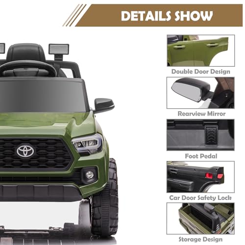 12V Black Kids Ride on Truck with Remote Control V713