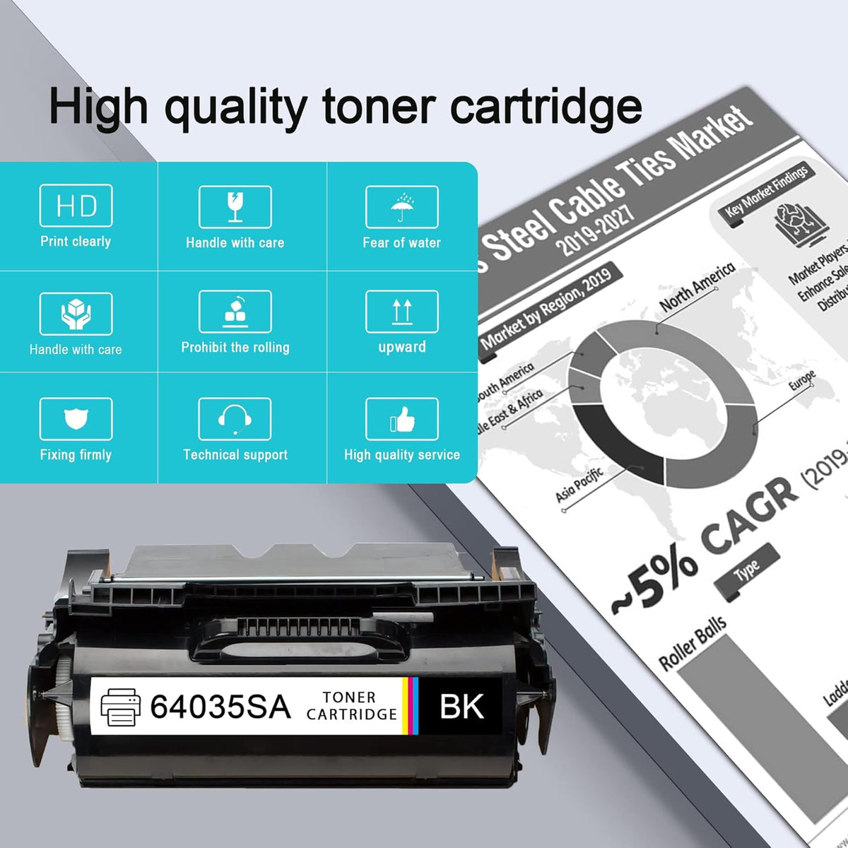 Black Toner Cartridge Replacement (3 Black) Q3623