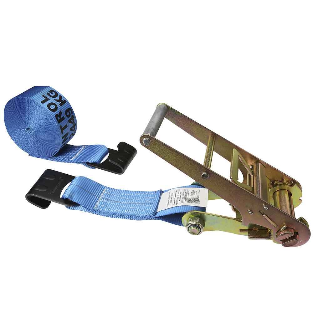 Blue Ratchet Strap with Flat Hooks K341