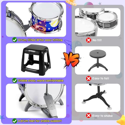 Kids Jazz Drum Set with Stool W693