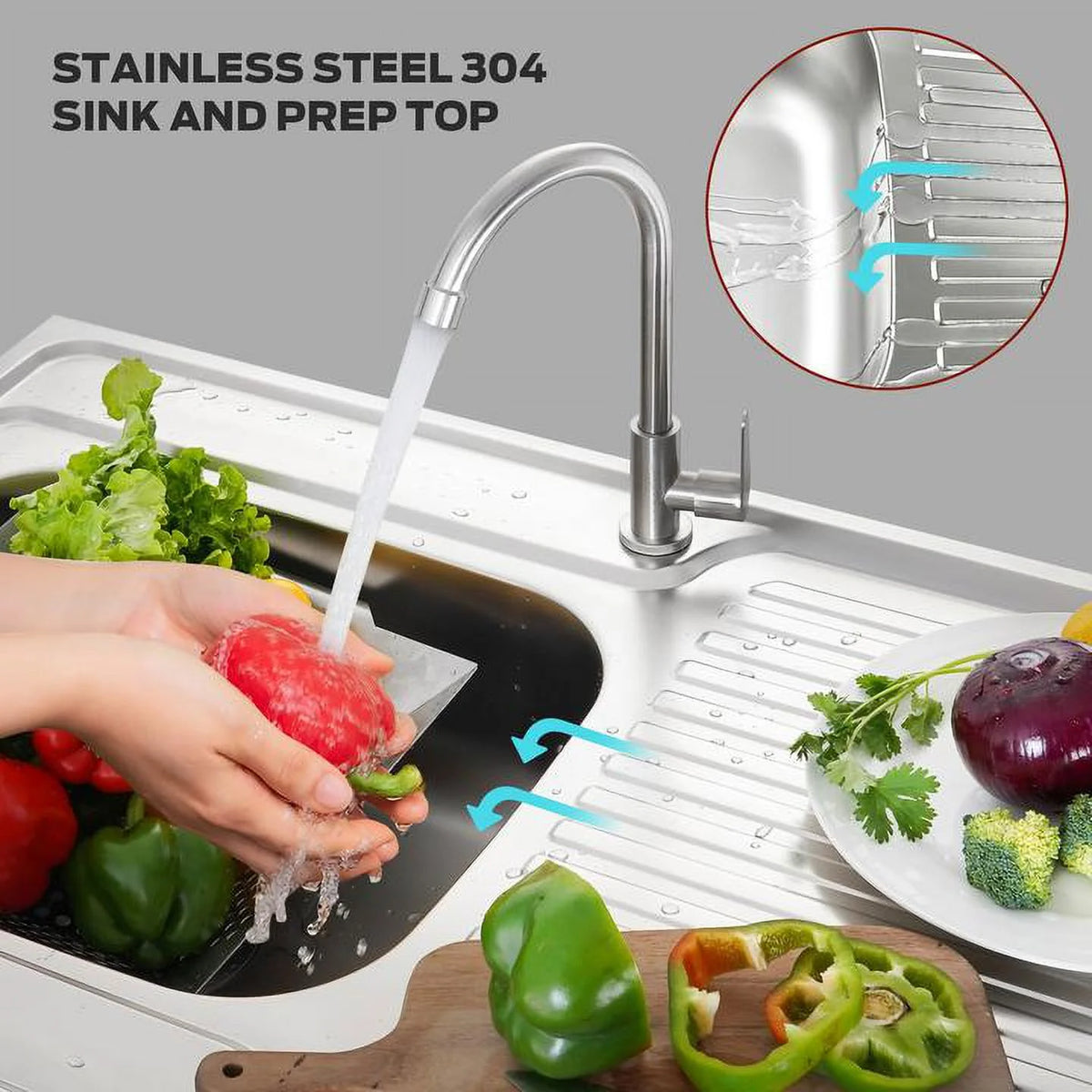 Freestanding Utility Sink with Storage Cabinet G88720