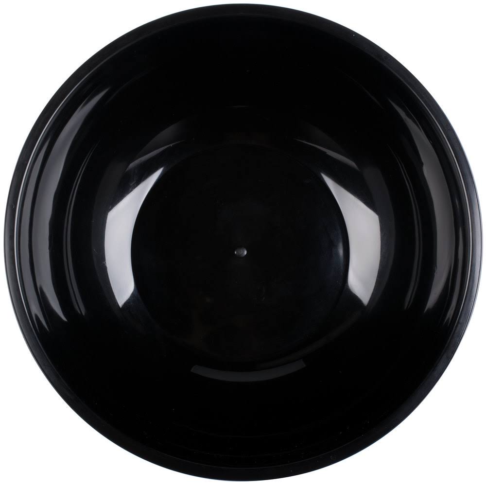Black High Profile Plastic Catering Bowl - 25/Case S759