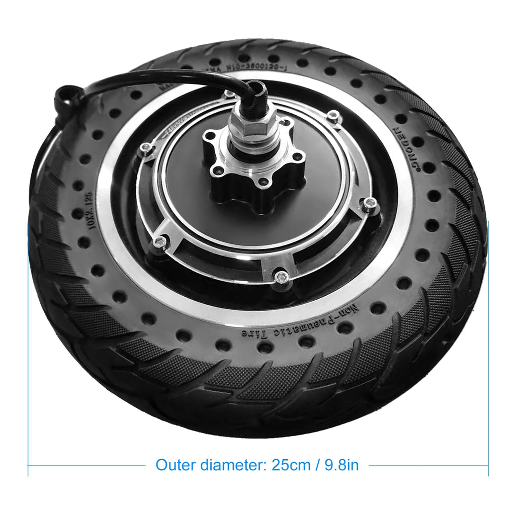 10'' Electric Scooter Front Tire with Hub Motor 48V 500W Brushless G31385