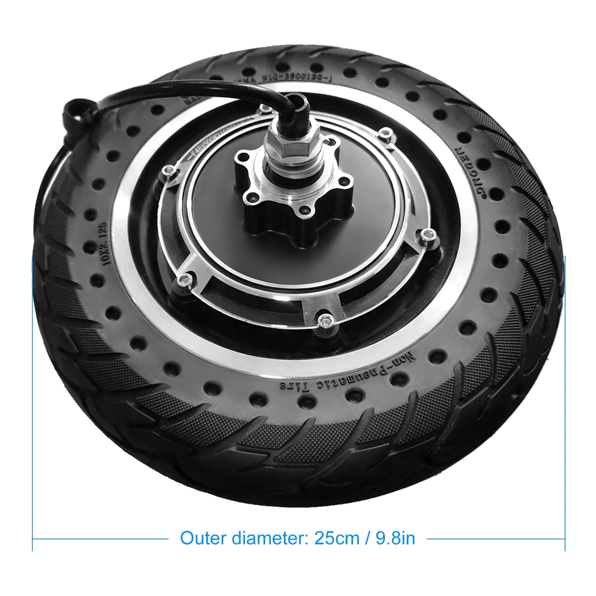 10'' Electric Scooter Front Tire with Hub Motor 48V 500W Brushless G31385