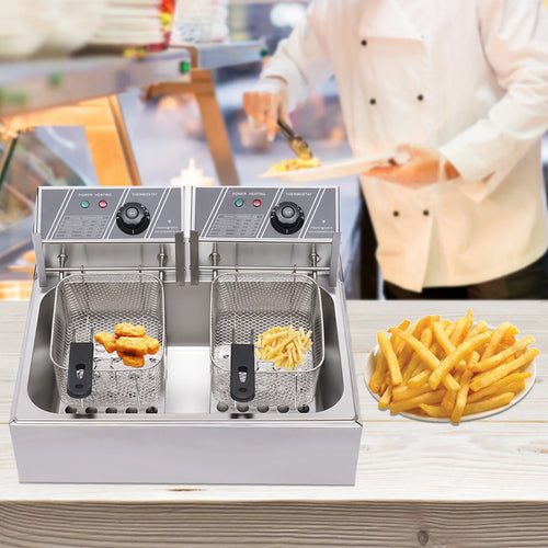 12L Stainless Steel Electric Deep Fryer 5000W E45063