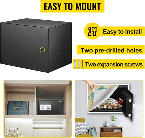 0.8 Cubic Feet Carbon Steel Digital Safe Box with Two Keys B782222