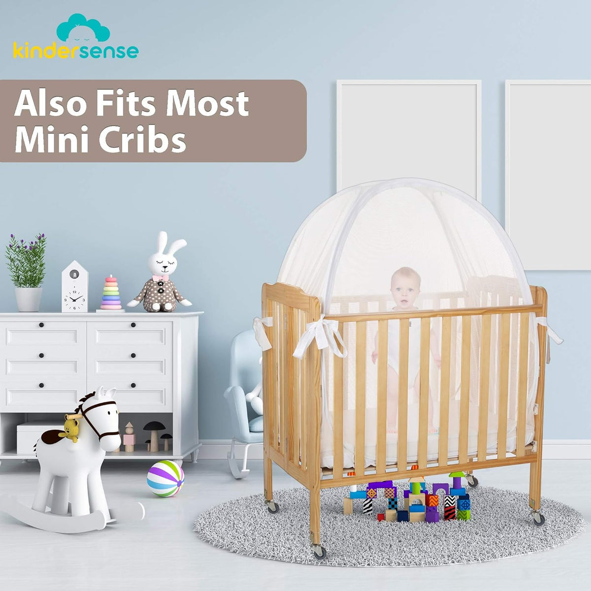 Baby Safety Crib Tent for Playpens Pack N Plays & Mini Cribs N4413