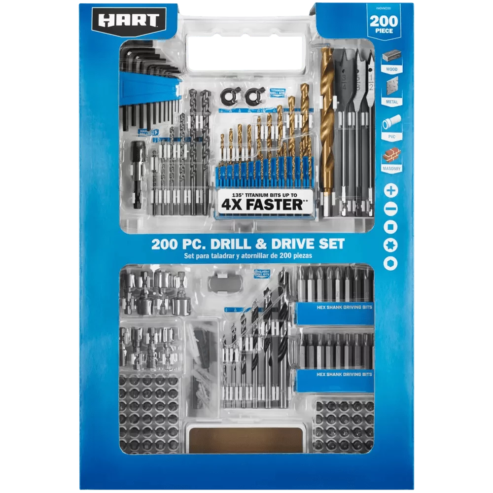 200-Piece Assorted Drill and Drive Bit Set with Storage Case L5733