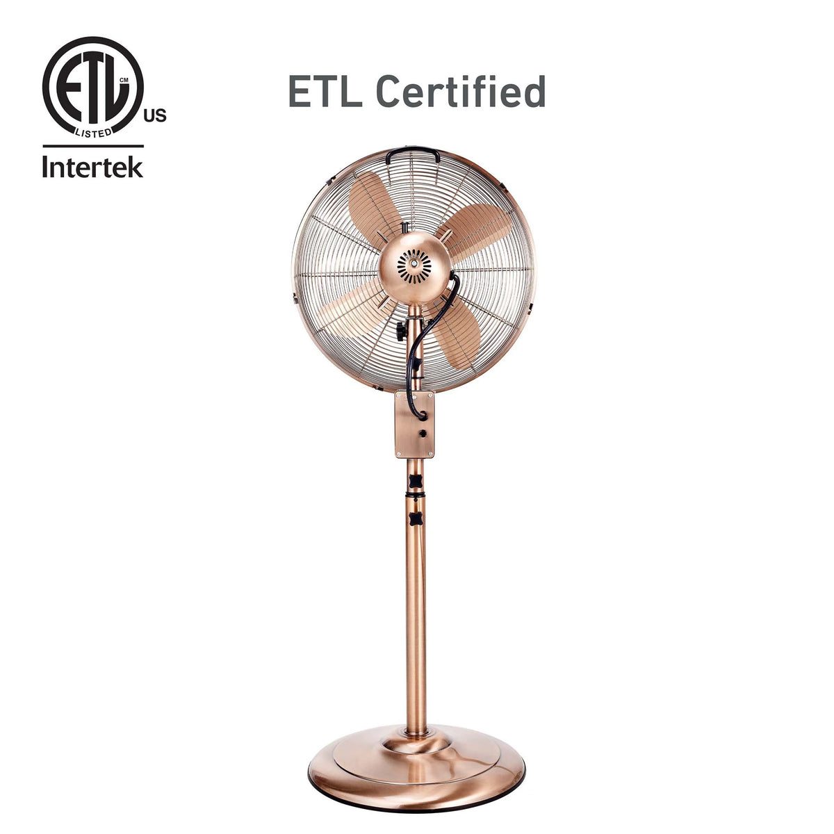 16" Digital Oscillating Metal Stand Fan L25683