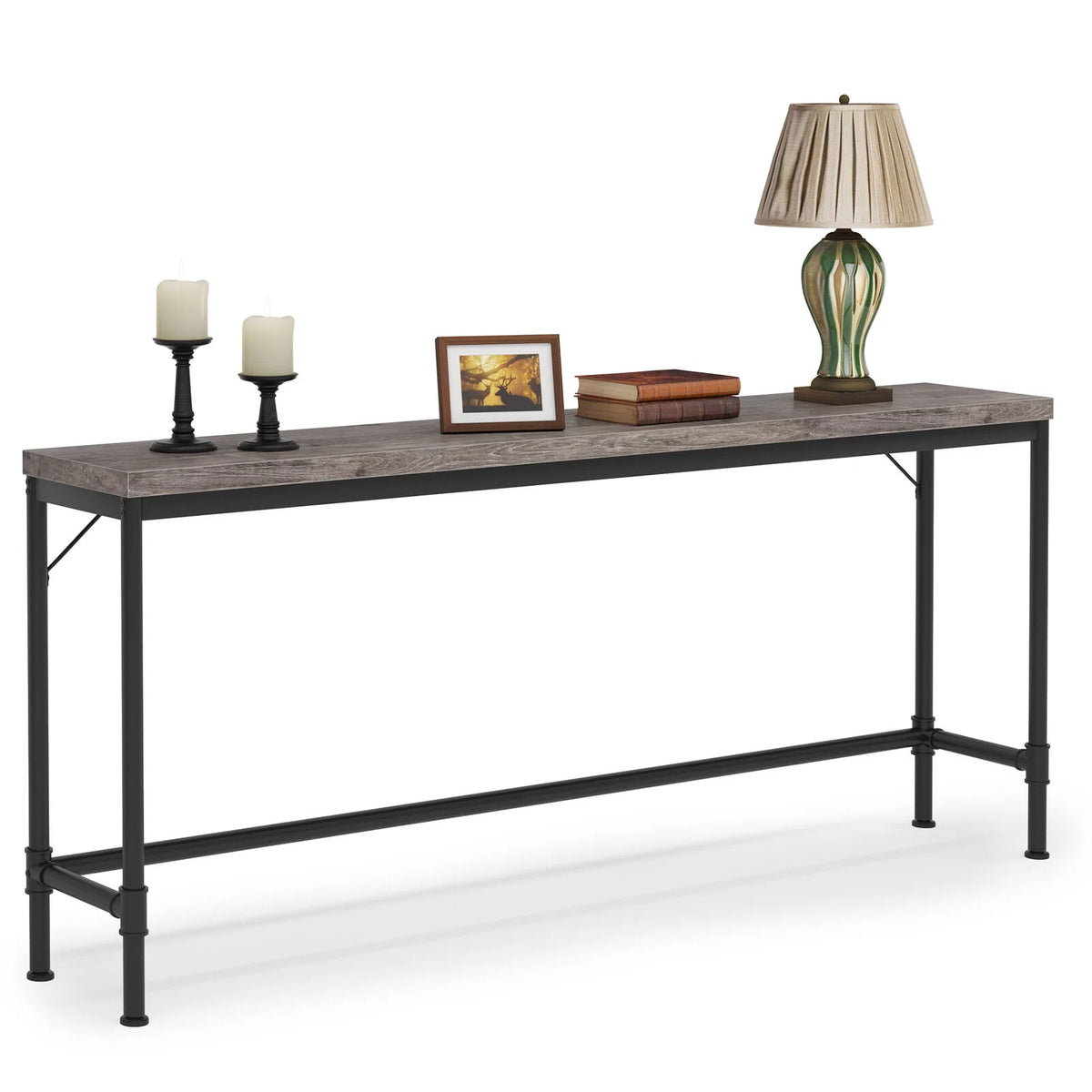 70.9" Grey Console Table U433