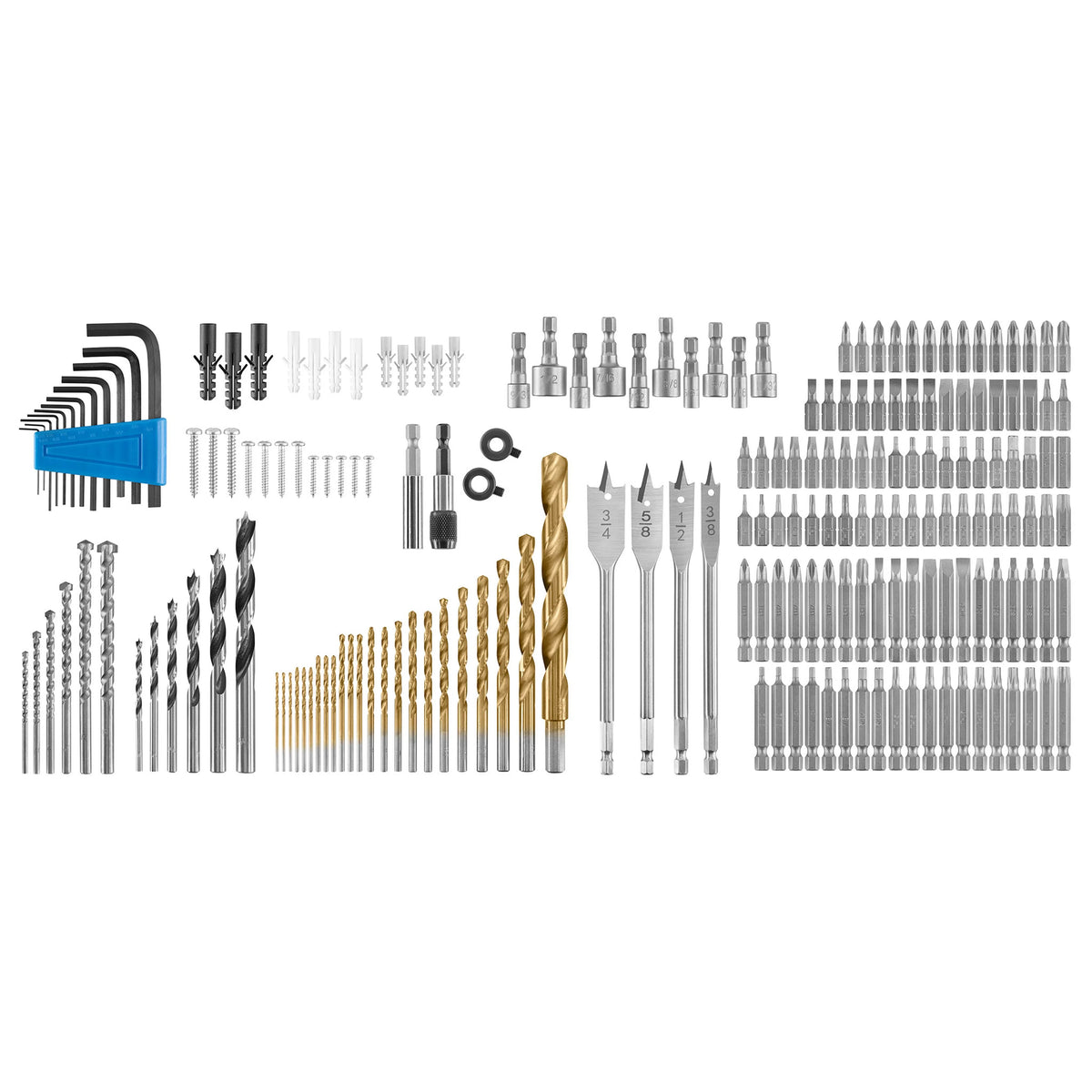 200-Piece Assorted Drill and Drive Bit Set with Storage Case L5733