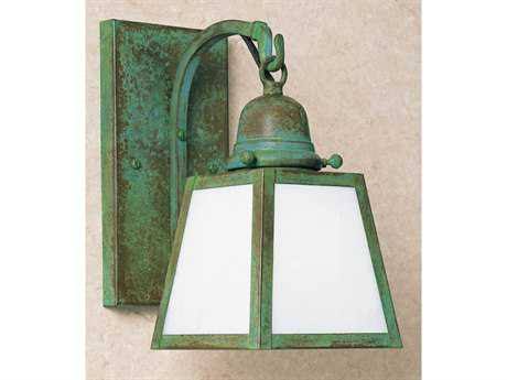 Bronze Outdoor Wall Lantern with Almond Mica Shade P4748