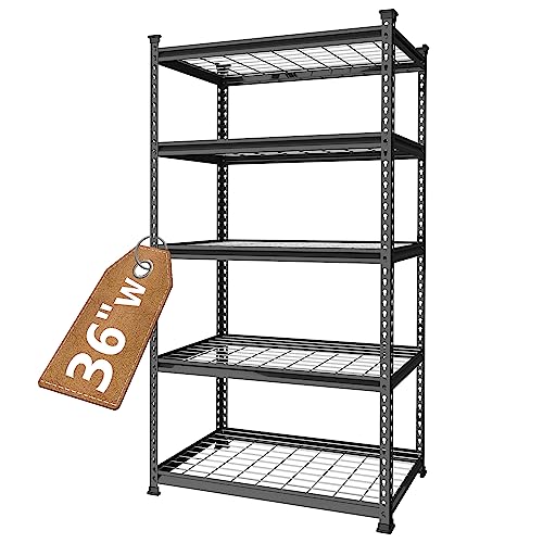 68" W x 24" D x 65" H 7200 LBS Heavy Duty Metal Shelving S9156