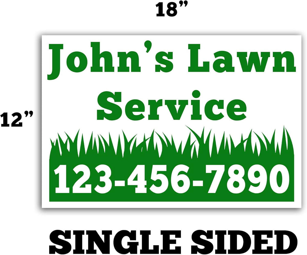 18"x12" Single Sided Glossy Yard Signs (100) Pack of 2 J83273