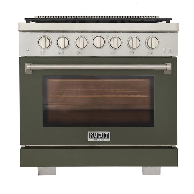 36 5.2 cu. ft. Propane Gas Range in Olive Green S87025