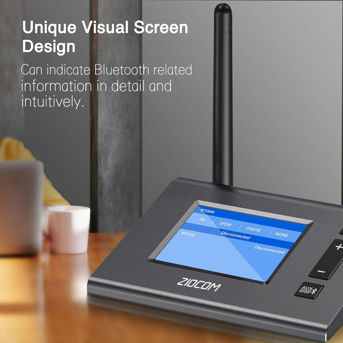 Bluetooth Transmitter Receiver Wireless Audio Adapter with LCD Display G1707