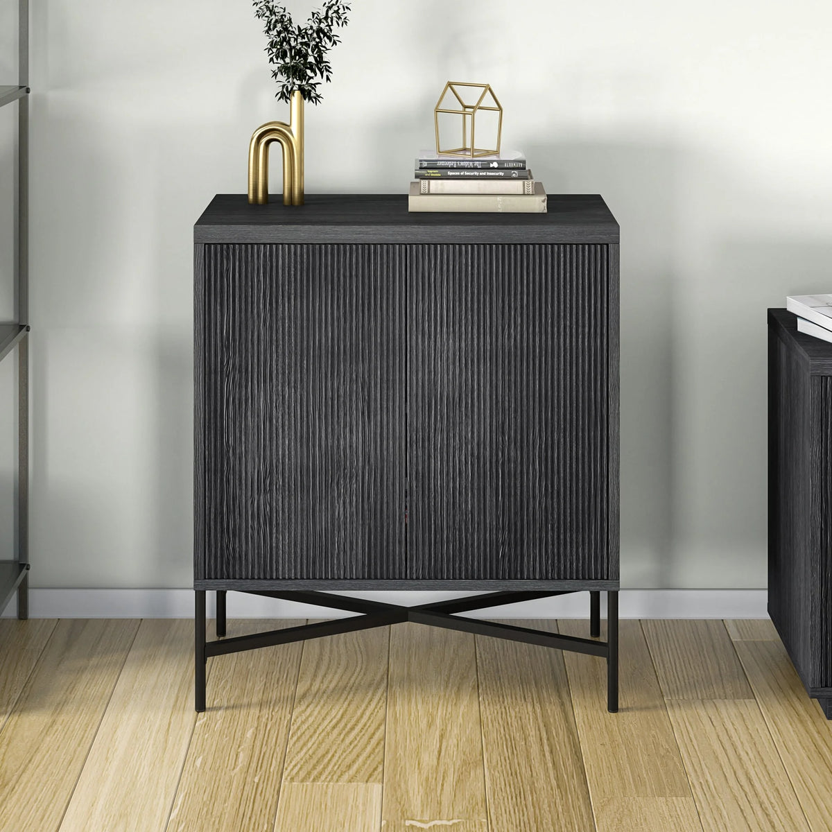 Charcoal Gray Accent Cabinet I8724