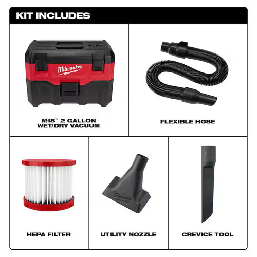 18-Volt Cordless Wet/Dry Vacuum with Crevice and Nozzle Kit X163