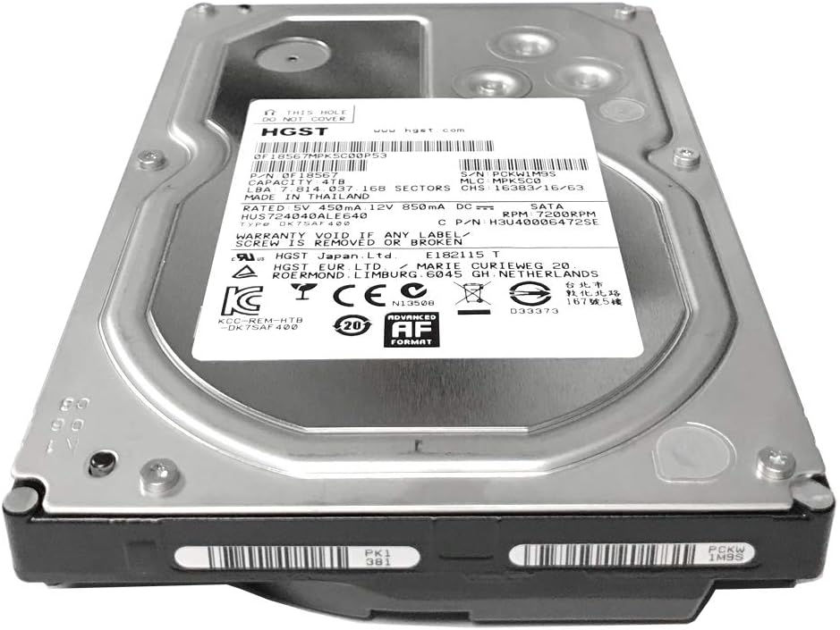 4TB 7200RPM SATA 6.0Gb/s 64MB Cache 3.5inch Internal Hard Drive Pack of 2 R715269
