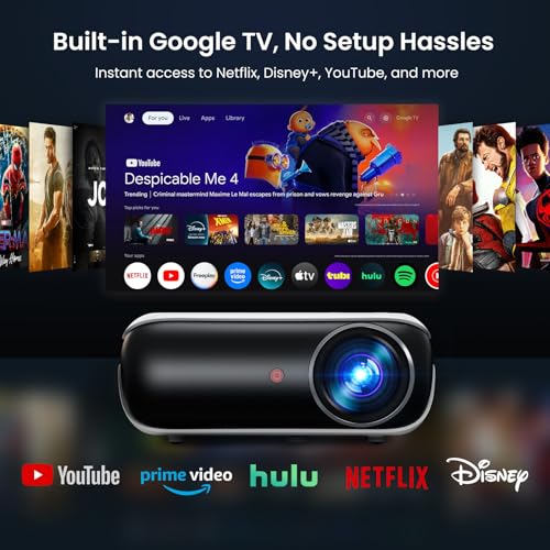 1080P Bluetooth Portable Outdoor Movie Projector with Built-in Speaker H330263