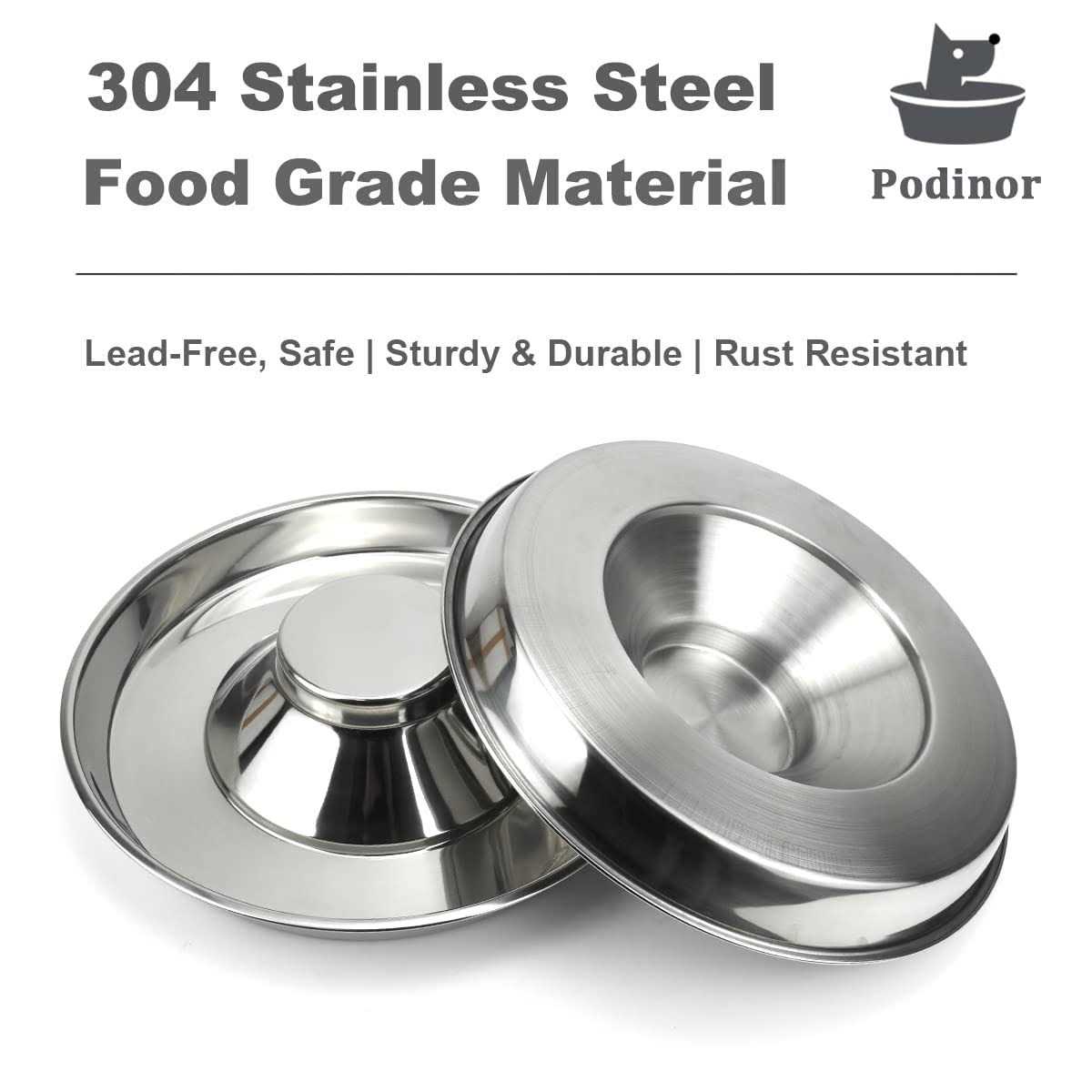 Stainless Steel Puppy Feeding Food and Water Bowls G6120