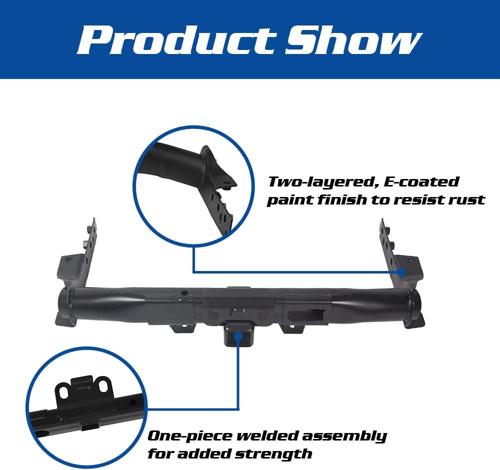 Hitch Receiver and Bezel Class IV Trailer Tow Hitch Receiver 2 Packages F3159