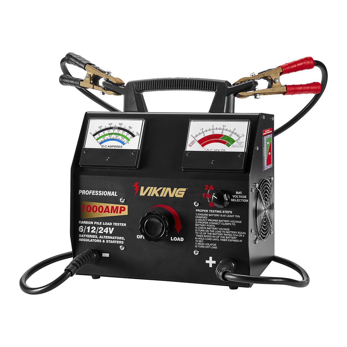 1000 Amp 6/12/24V Battery and System Load Tester Q6680