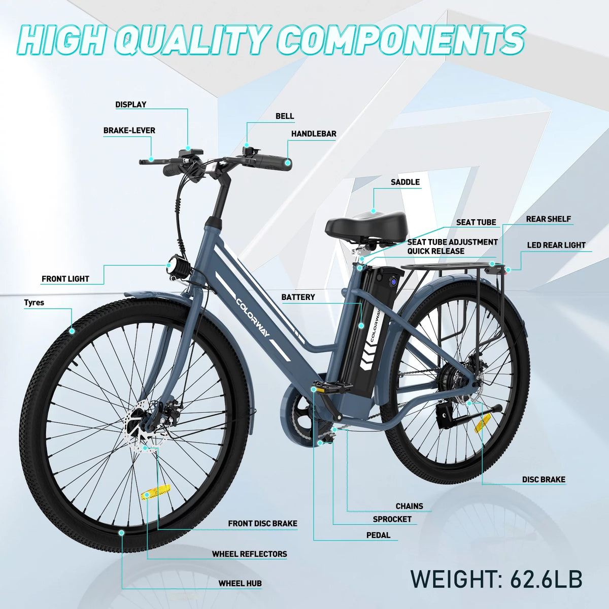 500W 36V 12AH Electric Bike T6719