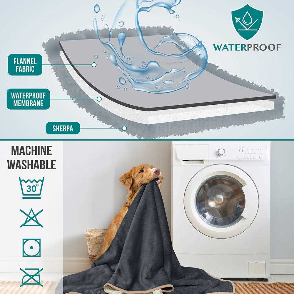 Waterproof Sherpa Fleece Pet Blanket D48289