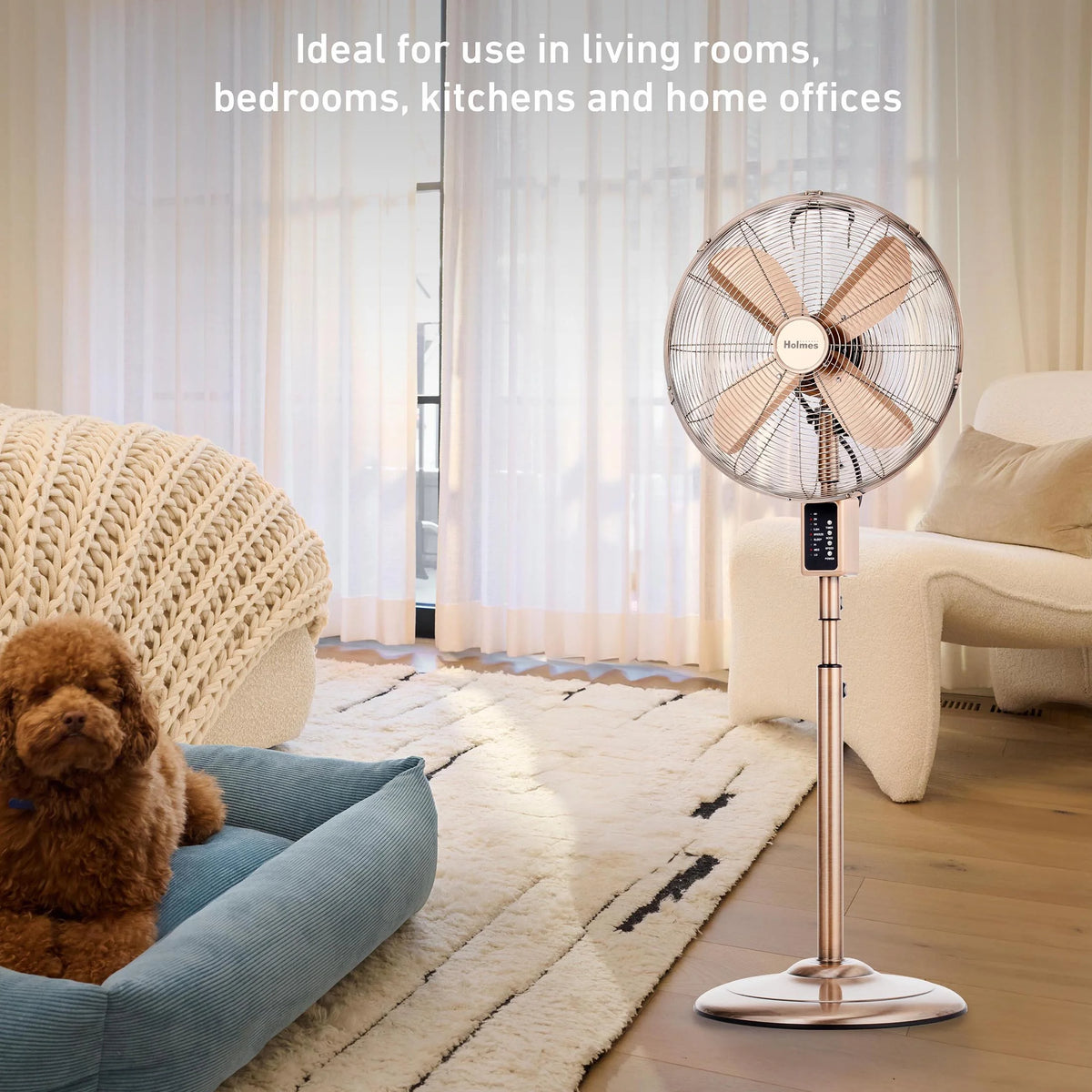 16" Digital Oscillating Metal Stand Fan L25683