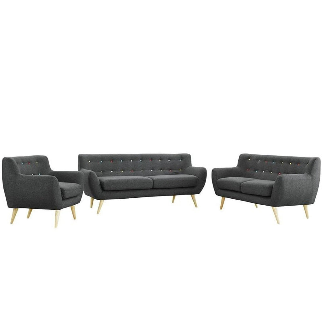 3 Piece Gray Sofa Set C69086