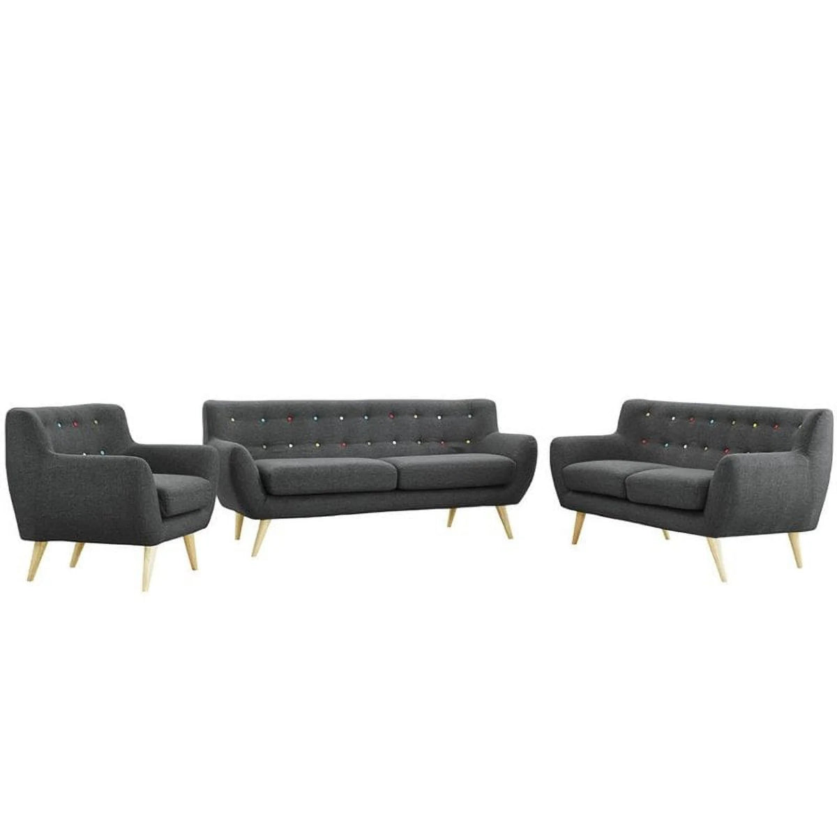 3 Piece Gray Sofa Set C69086