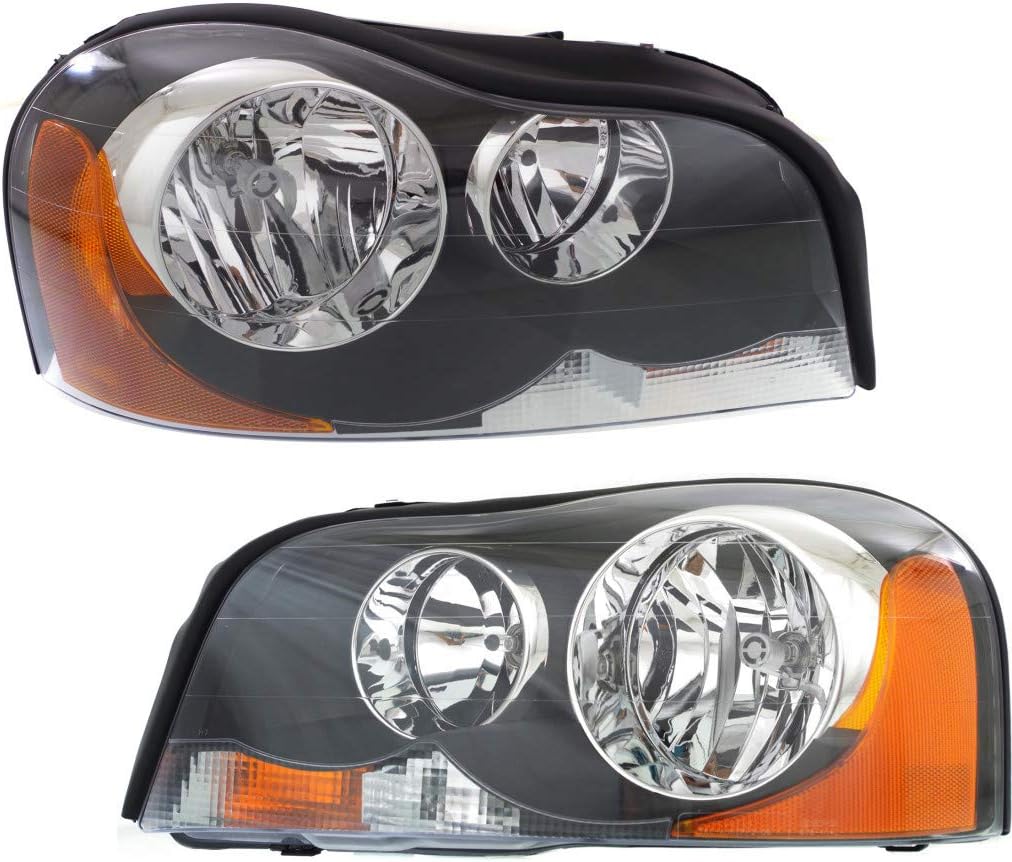 Headlight Assembly Driver and Passenger Side Halogen with Bulbs B181536