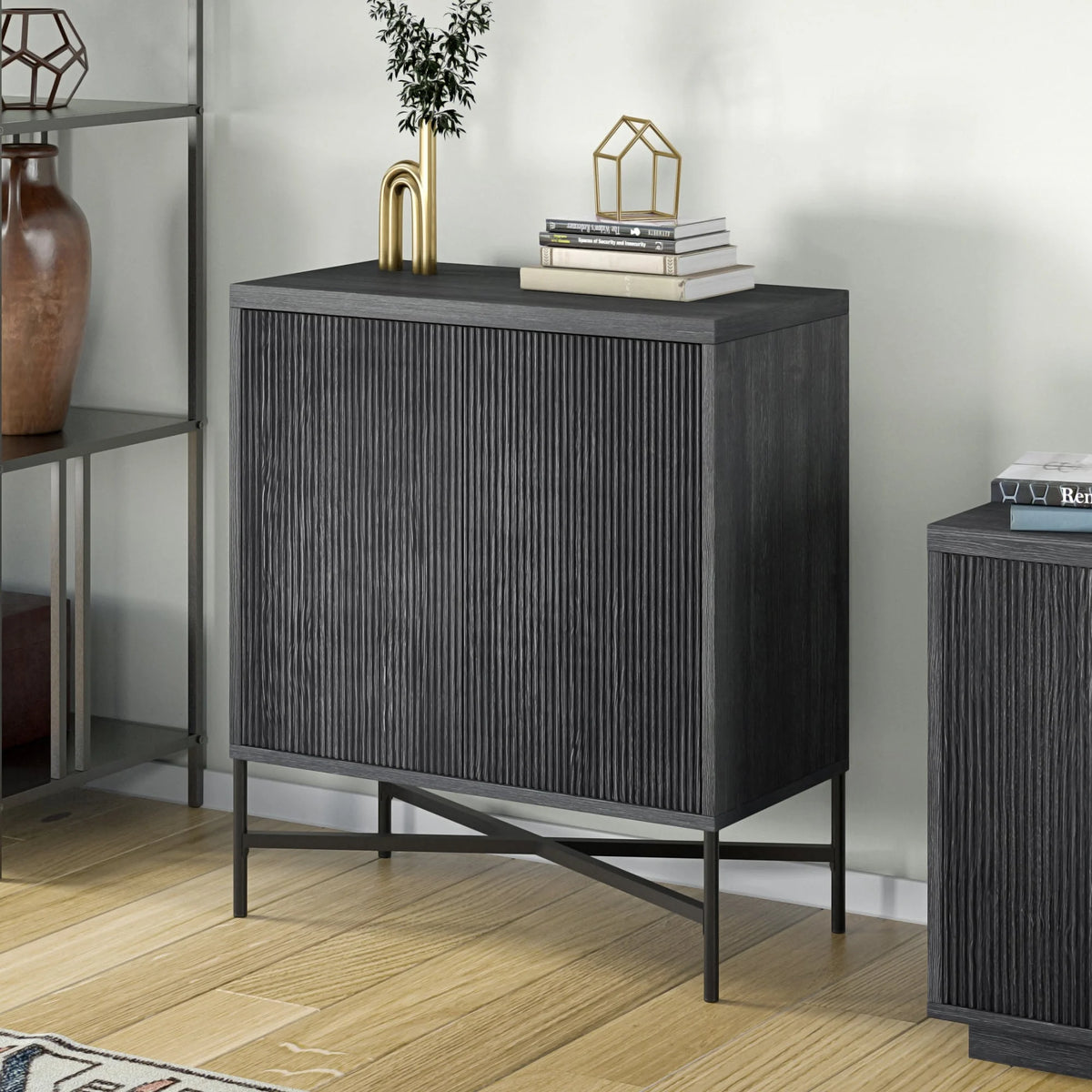 Charcoal Gray Accent Cabinet I8724