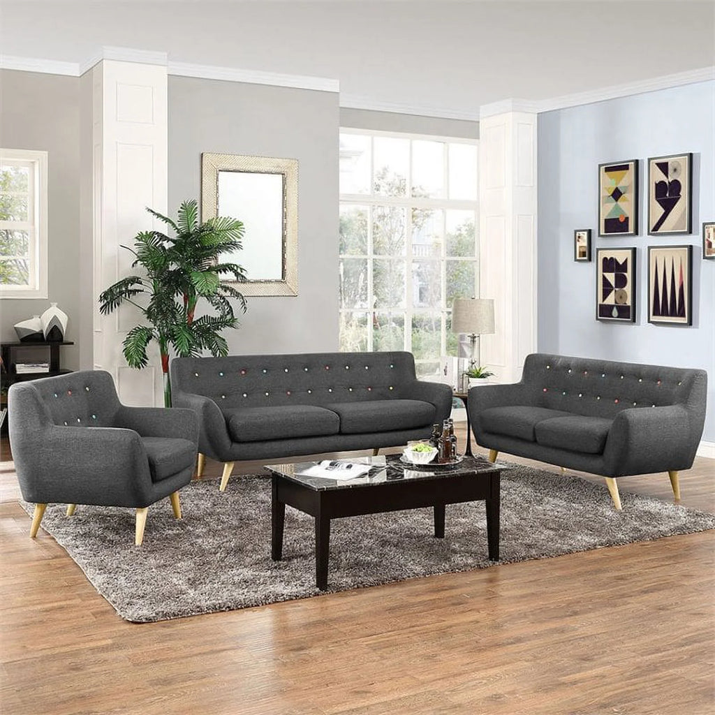 3 Piece Gray Sofa Set C69086