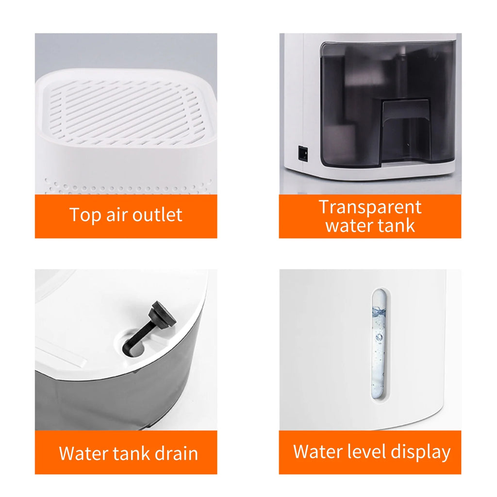 850mL Portable Dehumidifier with Auto-off Y90676