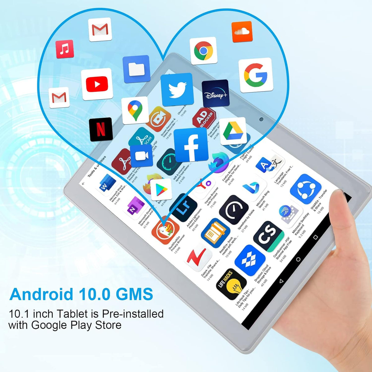 10 inch Android Tablet with 32GB ROM 4G Phone Call J89310
