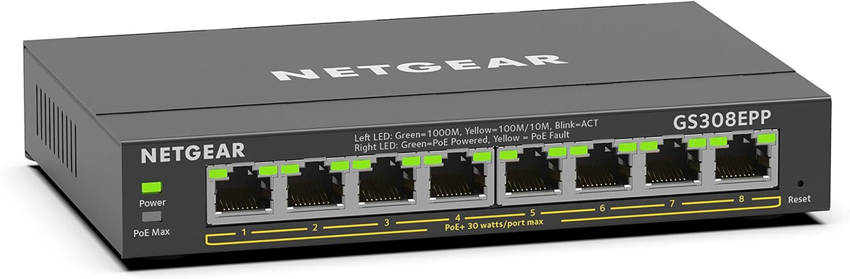 16-Port PoE Gigabit Ethernet Plus Switch with 15 x PoE+ @ 180W, 1 x 1G SFP Port E55565