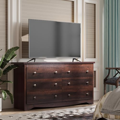 Black 5 Drawer Wood Dresser U93580