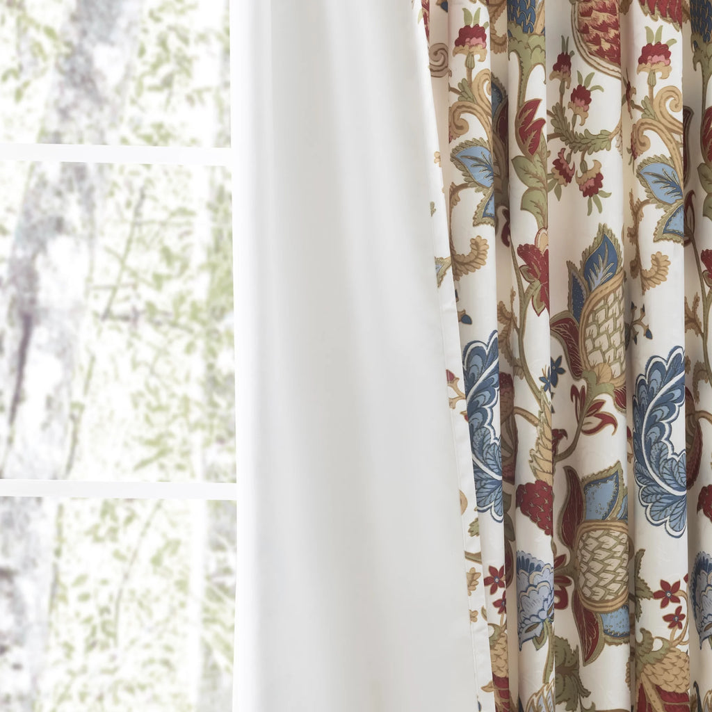 Multicolor Jacquard Pinch Pleat Curtain Panels C84074