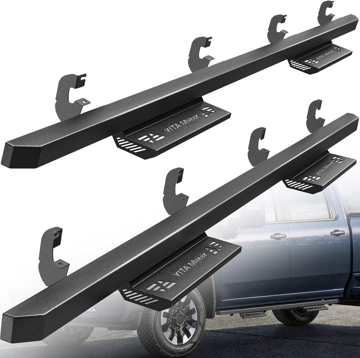 6 Inches Aluminum Running Boards Side Steps Nerf Bars Q677